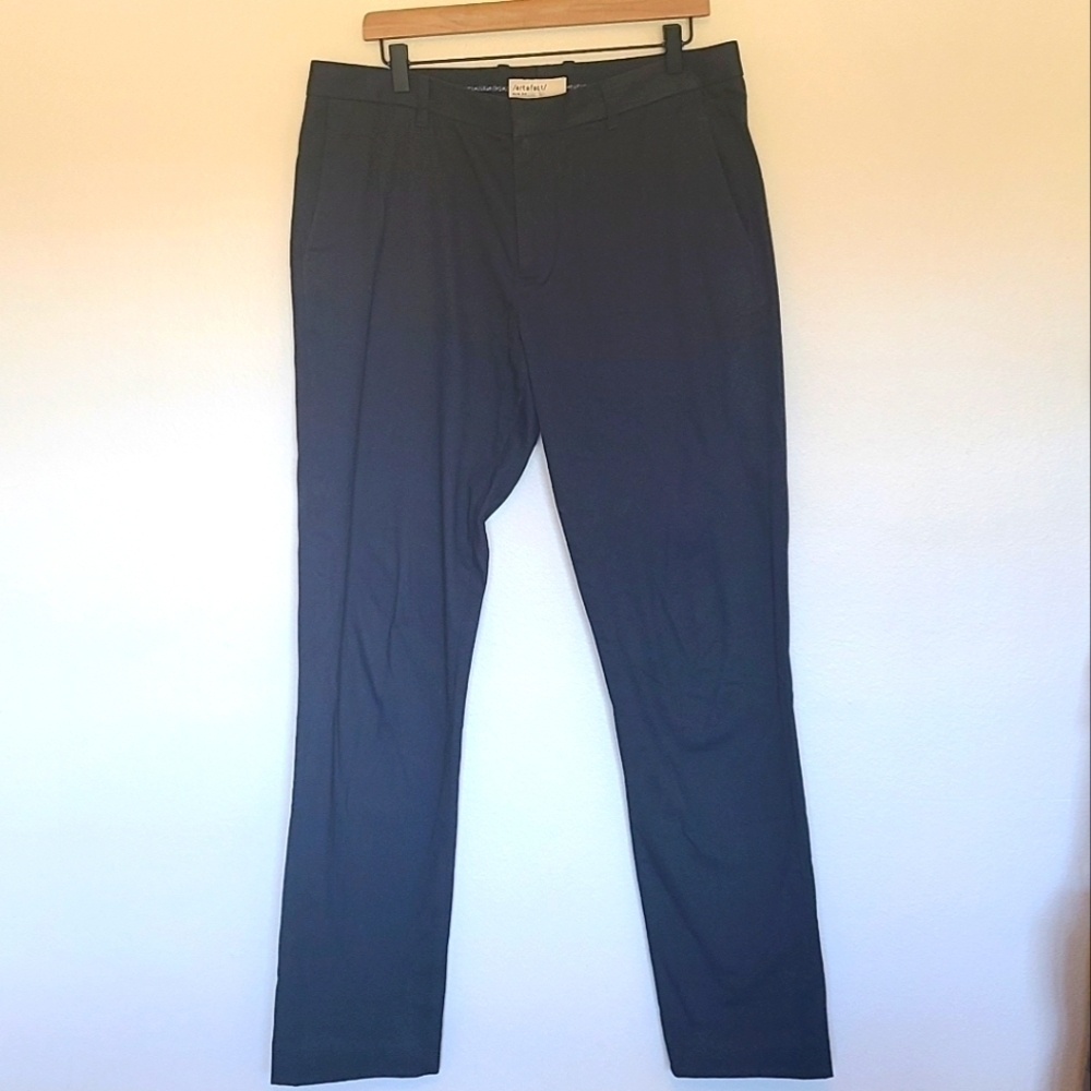 Artefact Men's Straight Leg Slim Fit Dress Pants with Hip Pockets